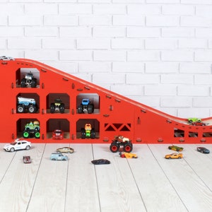 Wooden Toy Car Ramp With Name, Kids Race Track Jump Toy With Storage - Etsy