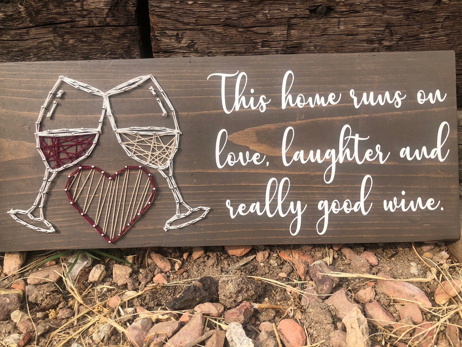 CUSTOM/PERSONALIZED Wine Sign Wine Decor Wood Sign Wood Decor String