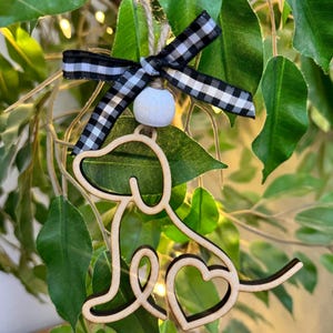 Dog story ornament; keepsake dog ornament; dog lover gift; laser cut ornament; story card ornaments; keepsake message card; dog car charm image 9