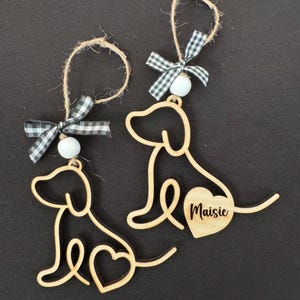Dog story ornament; keepsake dog ornament; dog lover gift; laser cut ornament; story card ornaments; keepsake message card; dog car charm image 4