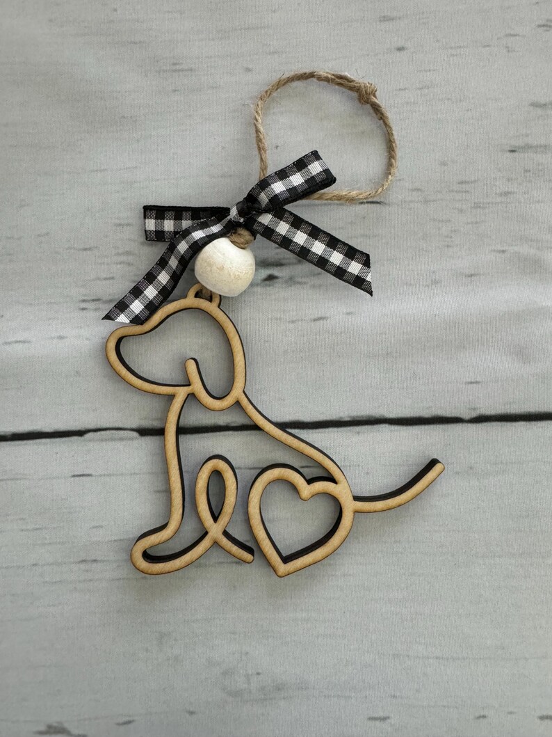 Dog story ornament; keepsake dog ornament; dog lover gift; laser cut ornament; story card ornaments; keepsake message card; dog car charm image 8