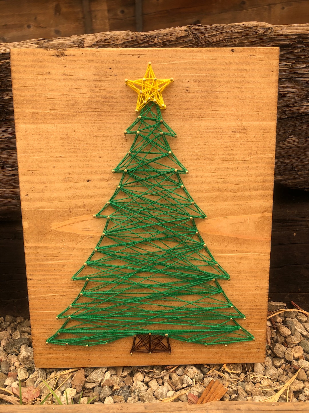 CUSTOM Christmas Tree String Art Holiday Decor Christmas Sign Wood Sign