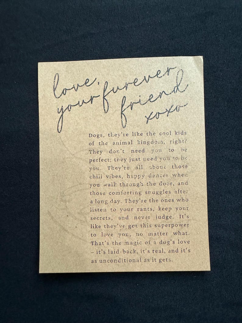 Dog story ornament; keepsake dog ornament; dog lover gift; laser cut ornament; story card ornaments; keepsake message card; dog car charm image 6