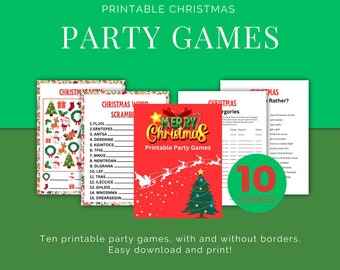 Christmas Trivia | Christmas Party Games | Printable Christmas Party Games Bundle | Party Games for Adults or Kids | Holiday Party Games