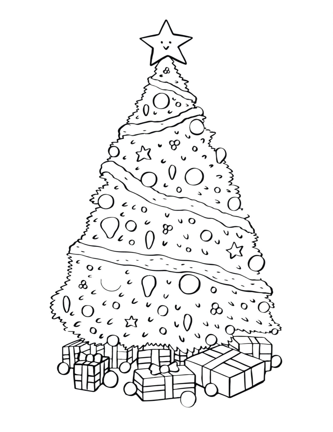 Merry Christmas Printable Coloring Book 30 Pages for Children - Etsy