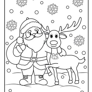 Merry Christmas Printable Coloring Book 30 Pages for Children - Etsy