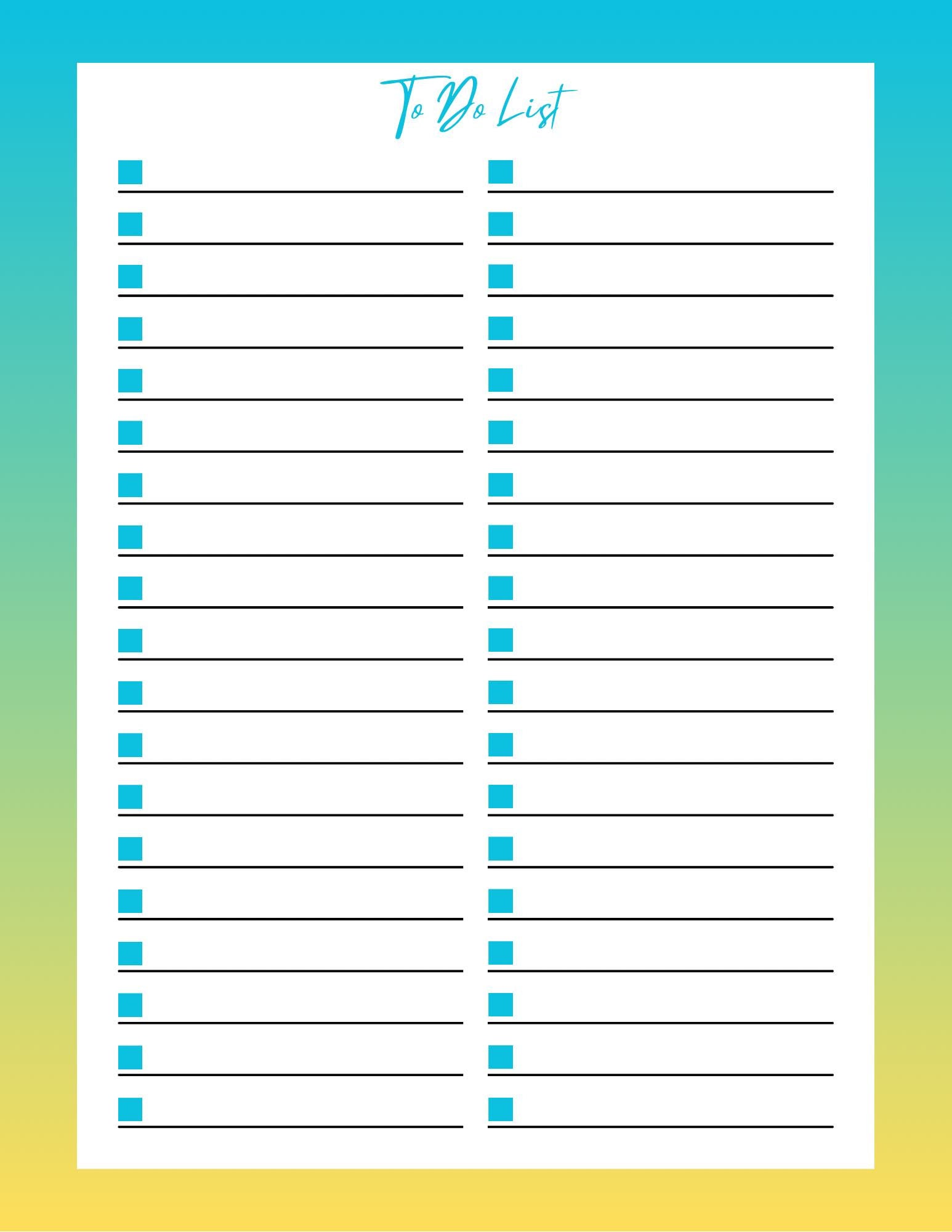 Printable to Do List BUNDLE, Shopping List, Task List, Meal Planner 8 ...