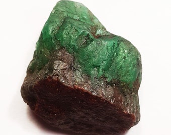 119.65 Ct Natural Emerald Rough Certified Loose Gemstone With Free Shipping