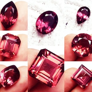 RHODOLITE GARNET 8 To 10 Ct Rich Brownish Red Rhodolite Garnet Mixed Shape Certified Loose Gemstones / Rhodolite Garnet ring Size