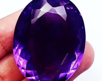 Loose Gemstone Natural Violet Amethyst 90 to 100 Ct Certified With Free Shipping