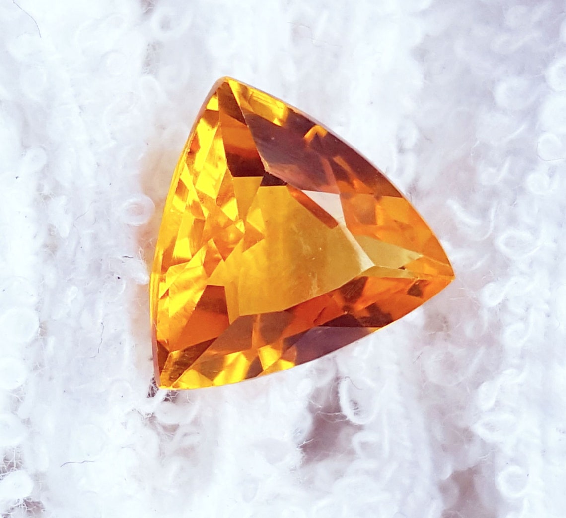 Natural Yellow Sapphire Loose Gemstone 4.60 Ct Certified With Etsy