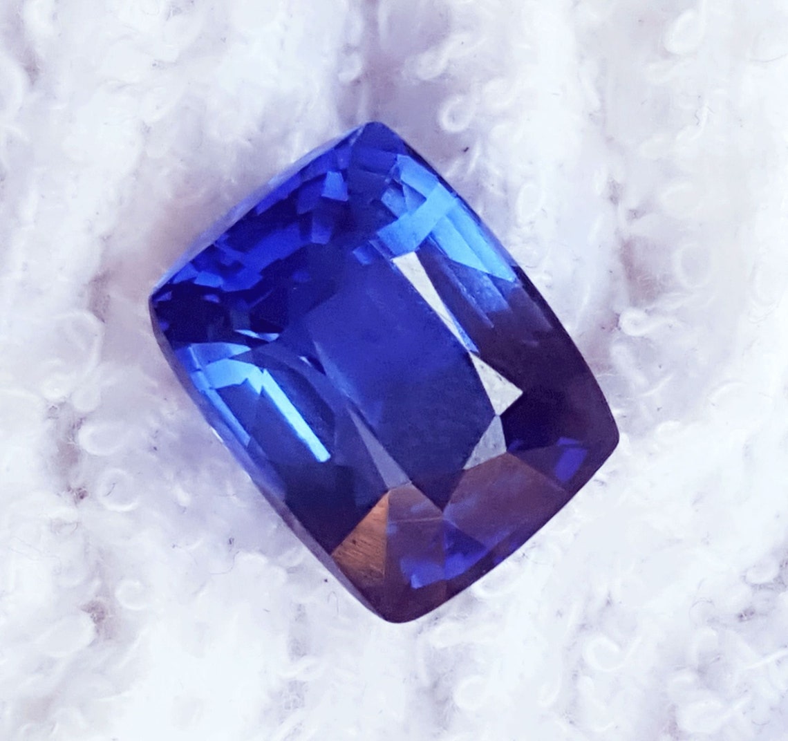 Natural Tanzanite Loose Gemstone 8.75 Ct Certified With Free Etsy