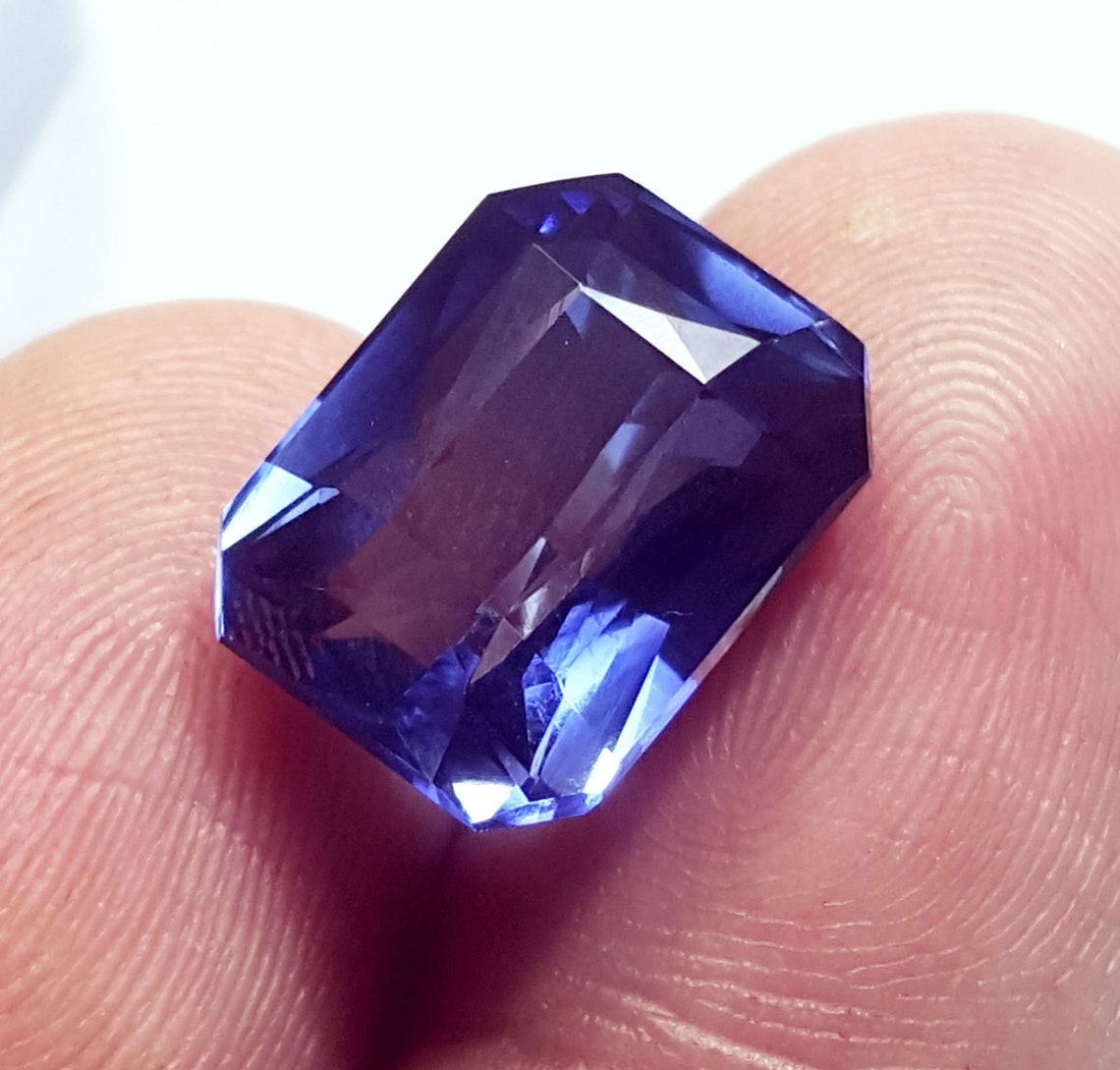 Natural Tanzanite Certified Loose Gemstone 9.90 Ct With Free Etsy
