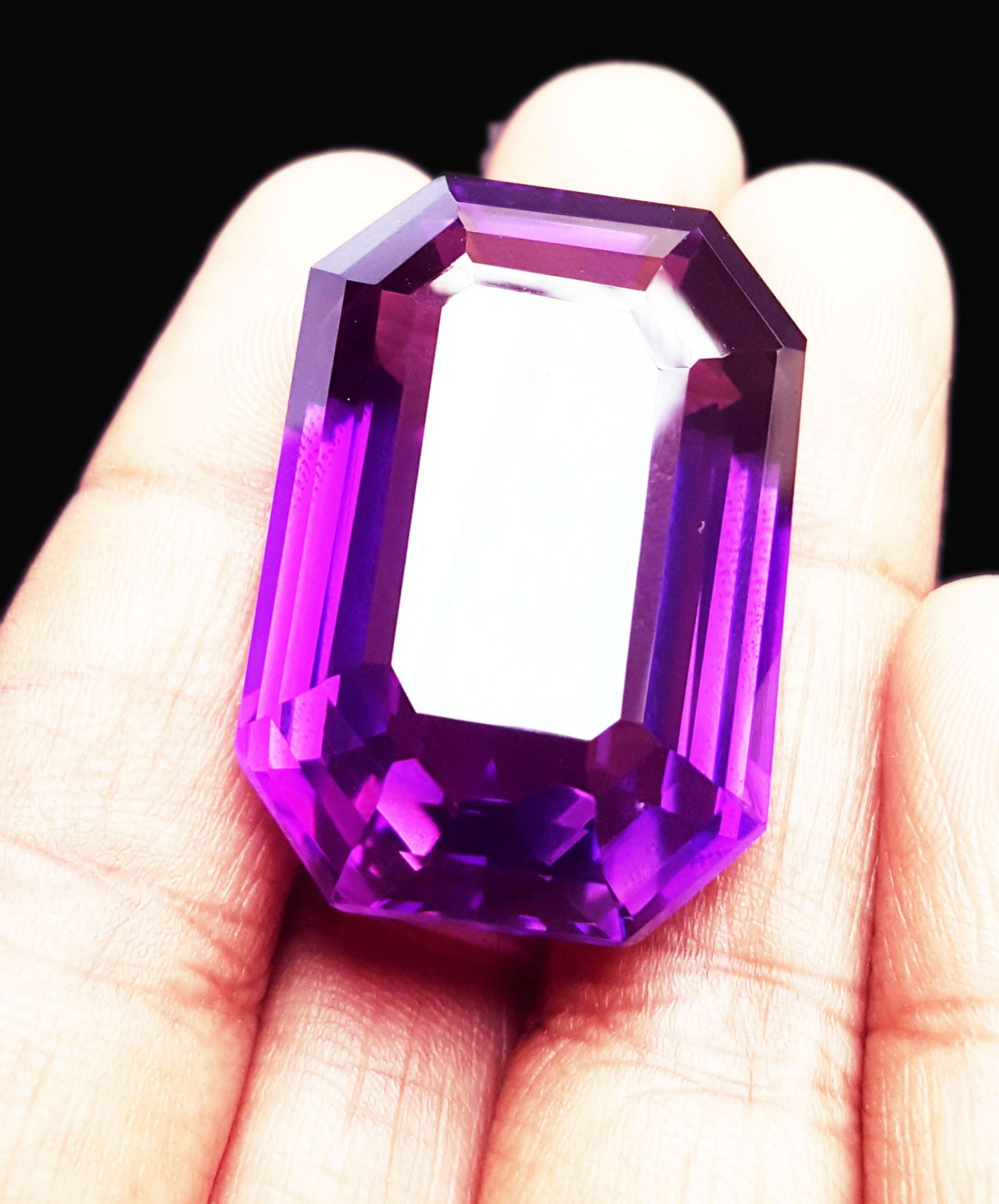 Certified Natural Violet Amethyst 70 to 80 Ct Loose Gemstone With Free Shipping