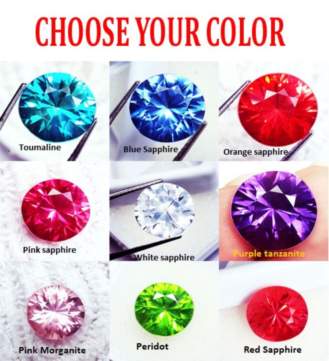 All Natural Mix Color Round Diamond Cut Loose Gemstone 8 to 10 Ct Certified With Free Shipping