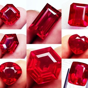 Natural Red Ruby Excellent Cut Loose Gemstone 8 To 10 Ct Certified Mozambique Blood Red Ruby  A++ Quality Stone Ring Size.