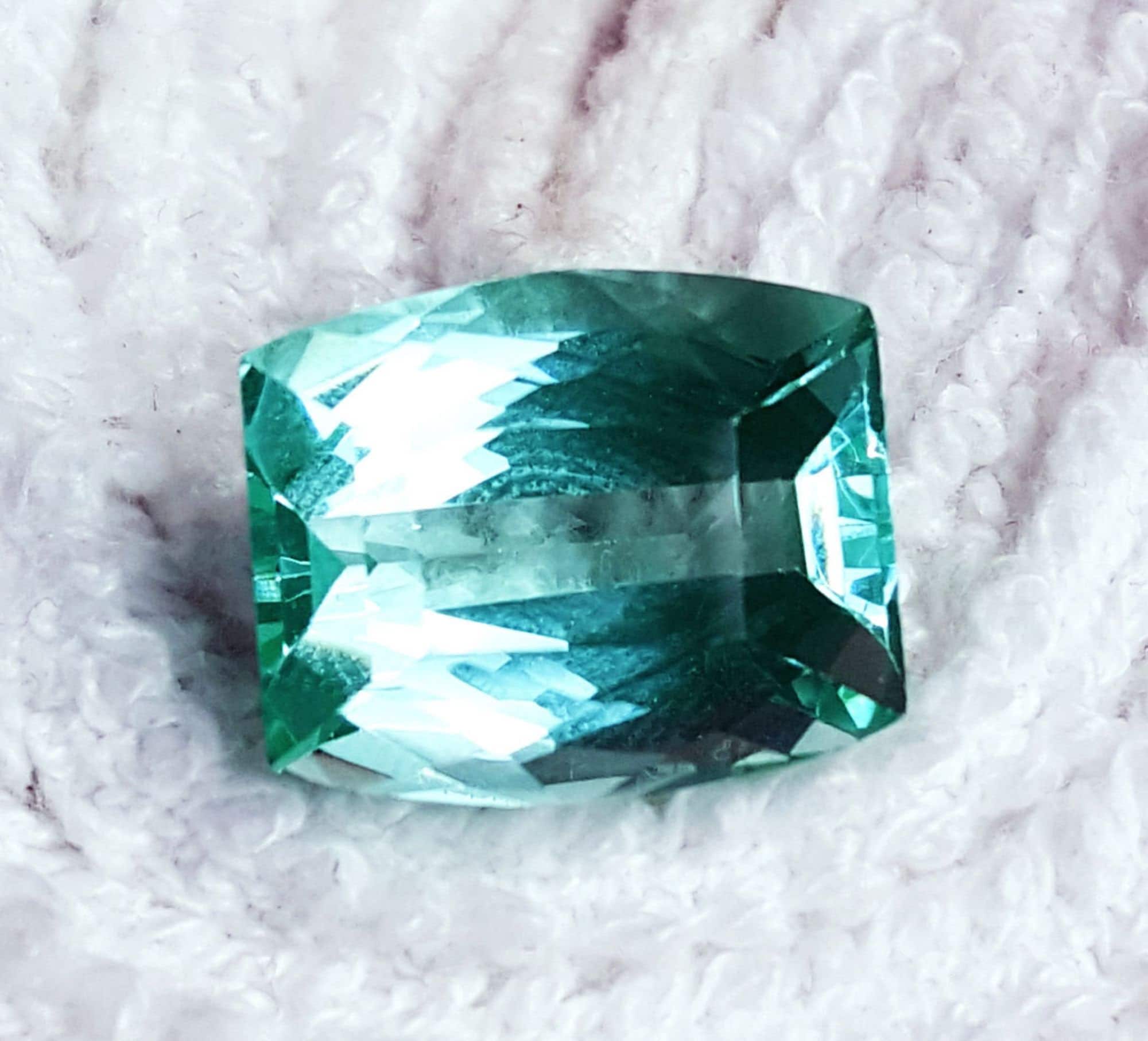 Natural Green Tourmaline 9.20 Ct Loose Gemstone Certified With Etsy