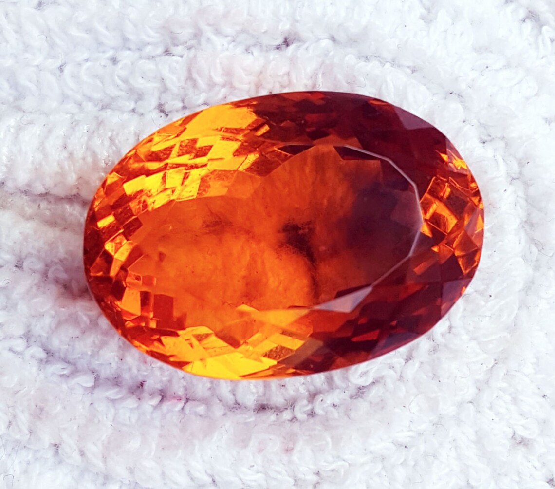 Orange Topaz Loose Gemstone Free Shipping 45.00 Ct Certified | Etsy