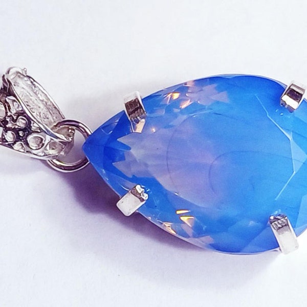 Pendentif opaline en argent massif translucide Gs, 65,90 carats, pierre précieuse en vrac avec cadeau gratuit