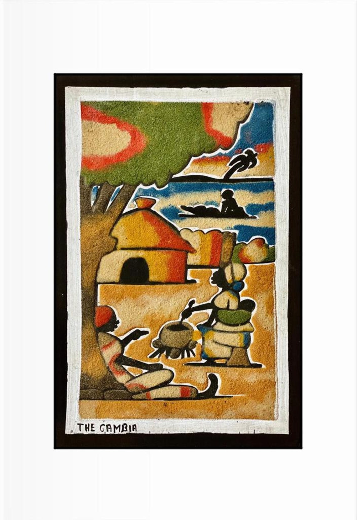 Handmade African Sand Painting Etsy