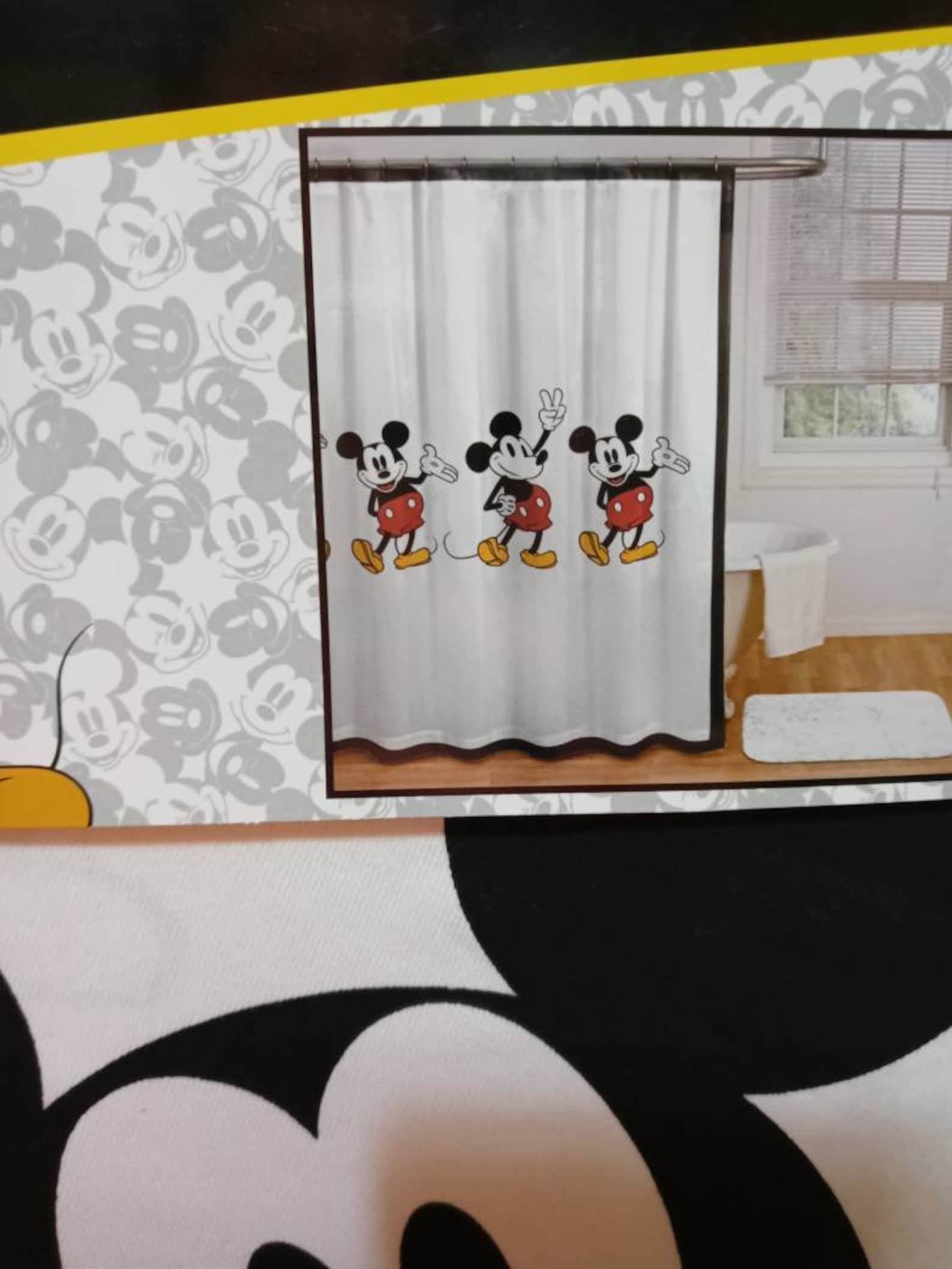 Disney Mickey Mouse Shower Curtain. 3 Different Patterns to Etsy