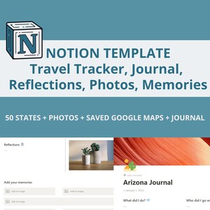 Travel Tracker 50 States Notion Template