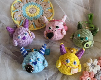 PATTERN: Snack Monster Crochet Pattern Cute Amigurumi Crochet Tutorial Miniature Monster Crochet Plush Toy Stuffed Animal Pattern in English