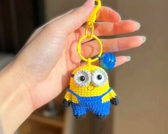 MUSTER: Minions Häkelanleitung Kleine Minions Amigurumi Schlüsselanhänger Anleitung in PDF Englische Anleitung