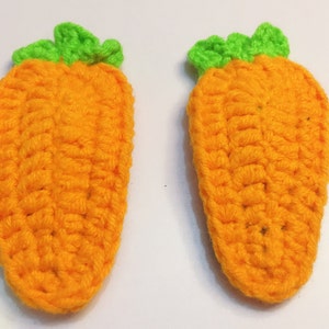 PATTERN: Crochet Cute Carrot Hair Clips Pattern Hair Pins Barrettes for Girls Women