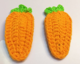 PATTERN: Crochet Cute Carrot Hair Clips Pattern Hair Pins Barrettes for Girls Women