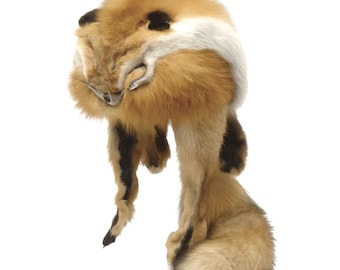 Red Fox Mountain Man Hat | Fur Hat | Real fox fur -Handmade