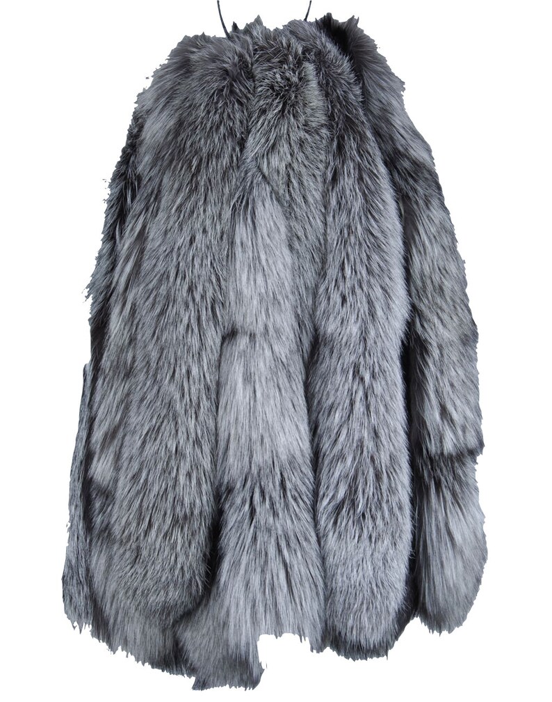 Silver Fox Fur Parka Strip Hood Ruff Replacement Real Fur Trim Hood