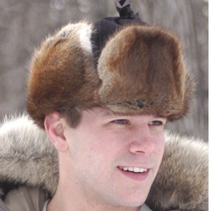 Mountie Muskrat Fur Hat Handmade in Canada, in Stock - Etsy Canada