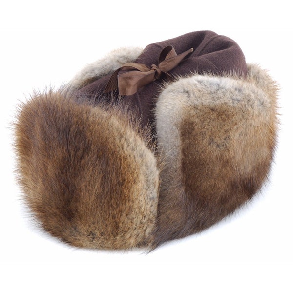 Mountie Muskrat Fur Hat | Handmade in Canada, in stock