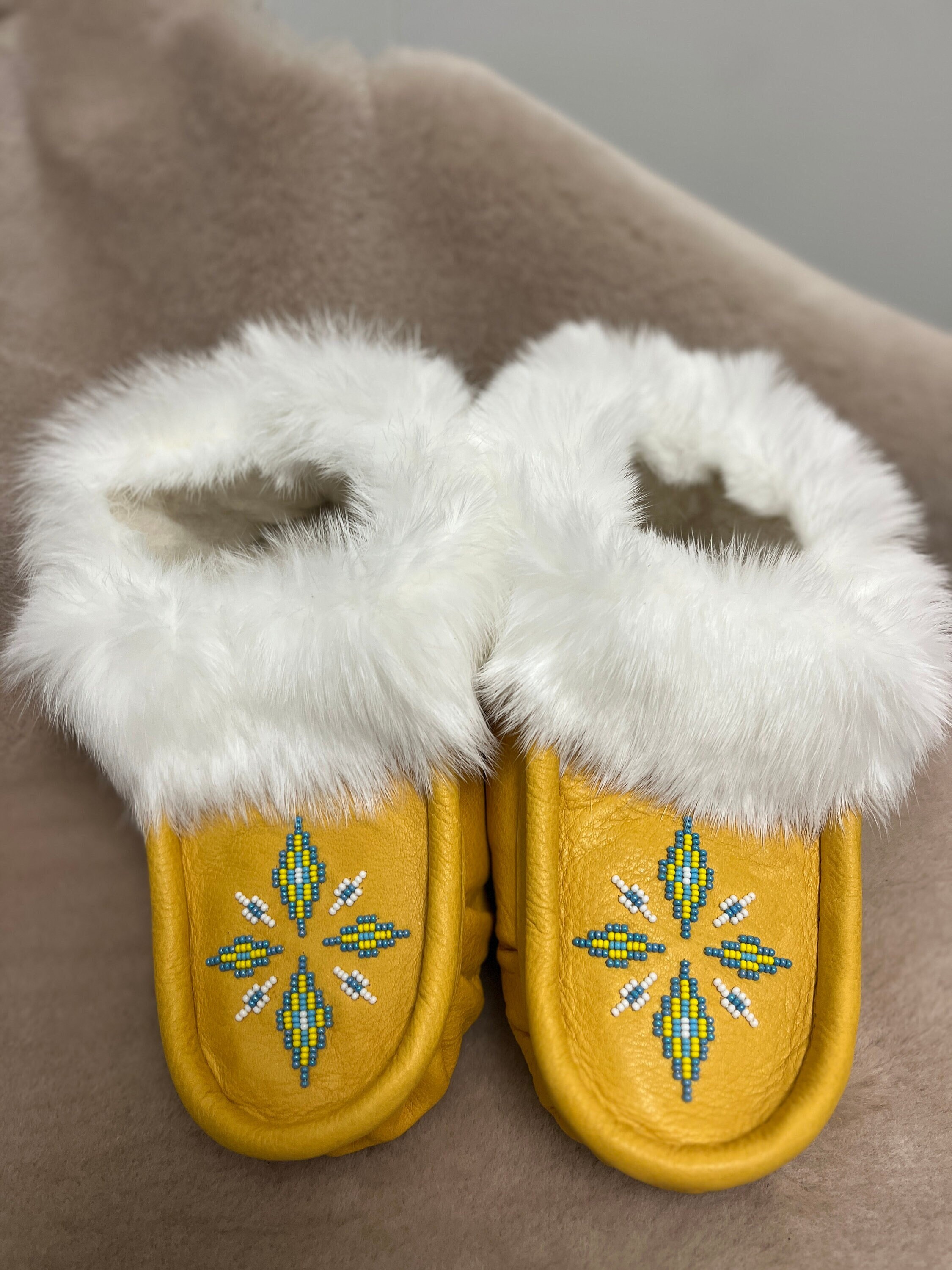 Men's rabbit deals fur slippers