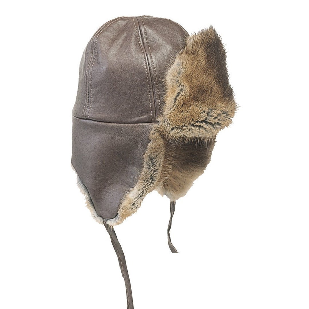 Muskrat Aviator Fur Hat Handcrafted in Canada Form Local