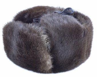 Pelzmütze - Echte russische Art Voll Otter Pelzmütze | Handgefertigt in Kanada, Echter Otter