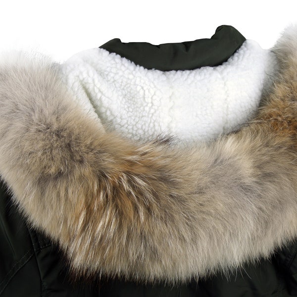 Coyote fur Parka Strip | Real Fur Trim Hood, Canada Goose Replacement  Coyote Fur Collar, Fur Scarf, Fur Ruff, Fur stripe, Coat or Jacket