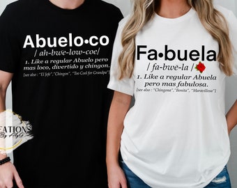 Abuela Y Abuelo, Chingon, Chingona, PNG, Digital Download, Sublimation, DTF, SVG, Grandparents Day