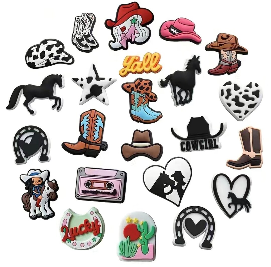 Cowgirl Western Croc Charms Horse Charms Western Etsy