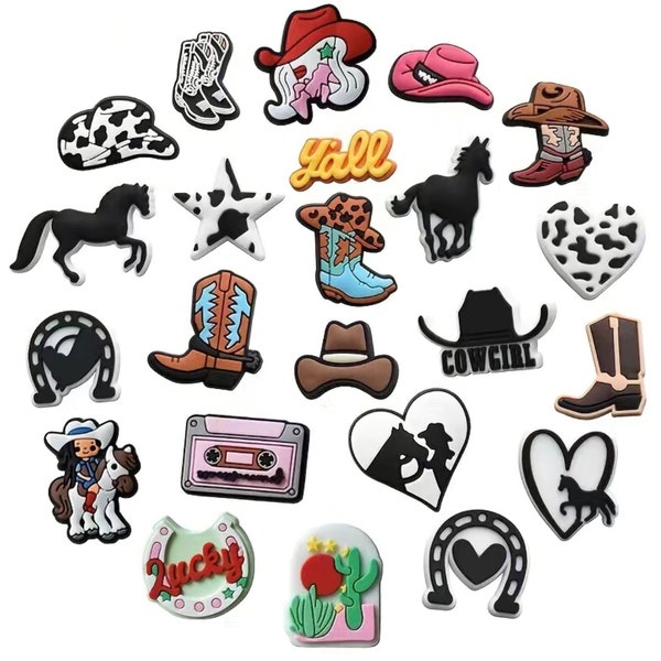 Cowgirl Western Croc Charms, Horse Charms, Western