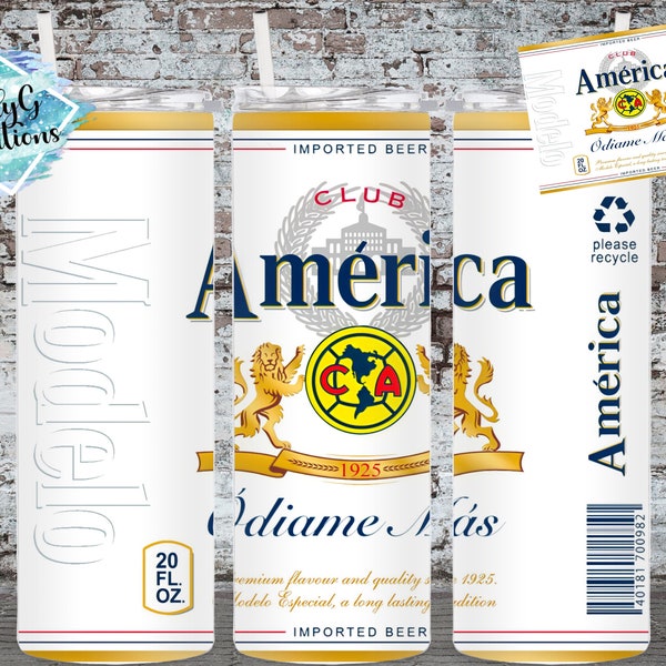 Club America 20oz straight wrap,PNG, Sublimation Tumbler Wrap, Digital Download