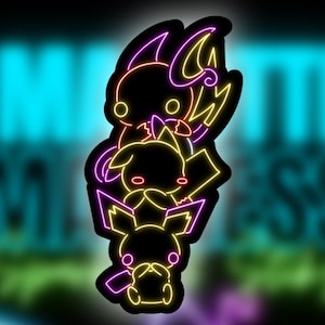 Neon Pichu Evolution Sticker