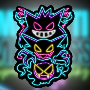 Neon Gastly Evolution Sticker