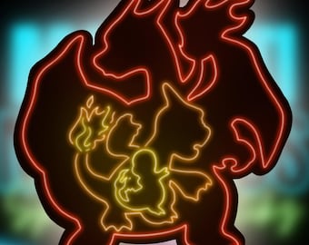 Neon Charmander Evolution Sticker