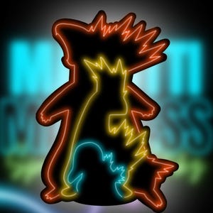 Neon Cyndaquil Evolution Sticker