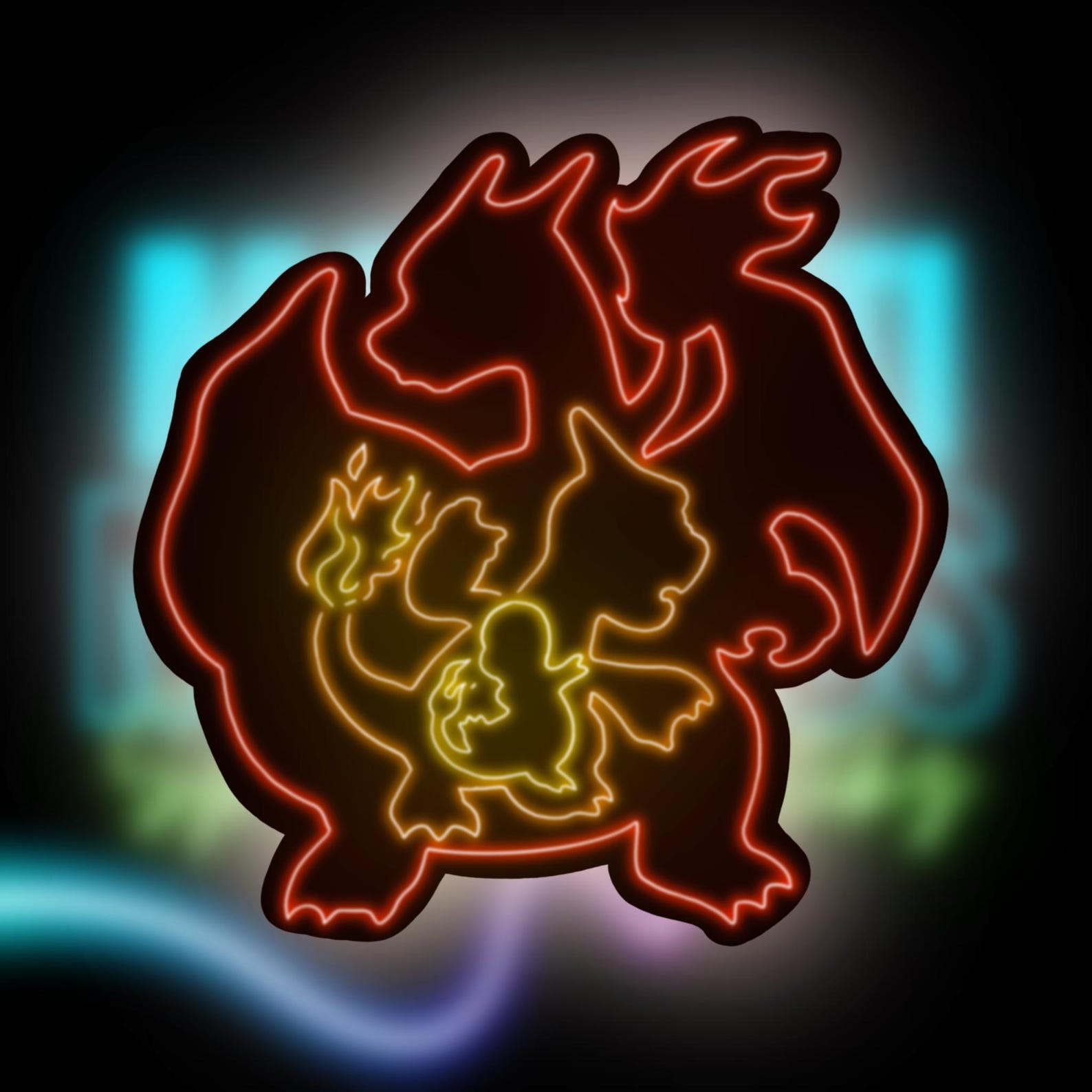 Chamander Rasta Neon Charmander Evolution Sticker | Chamander, Charmeleon & Charizard ...