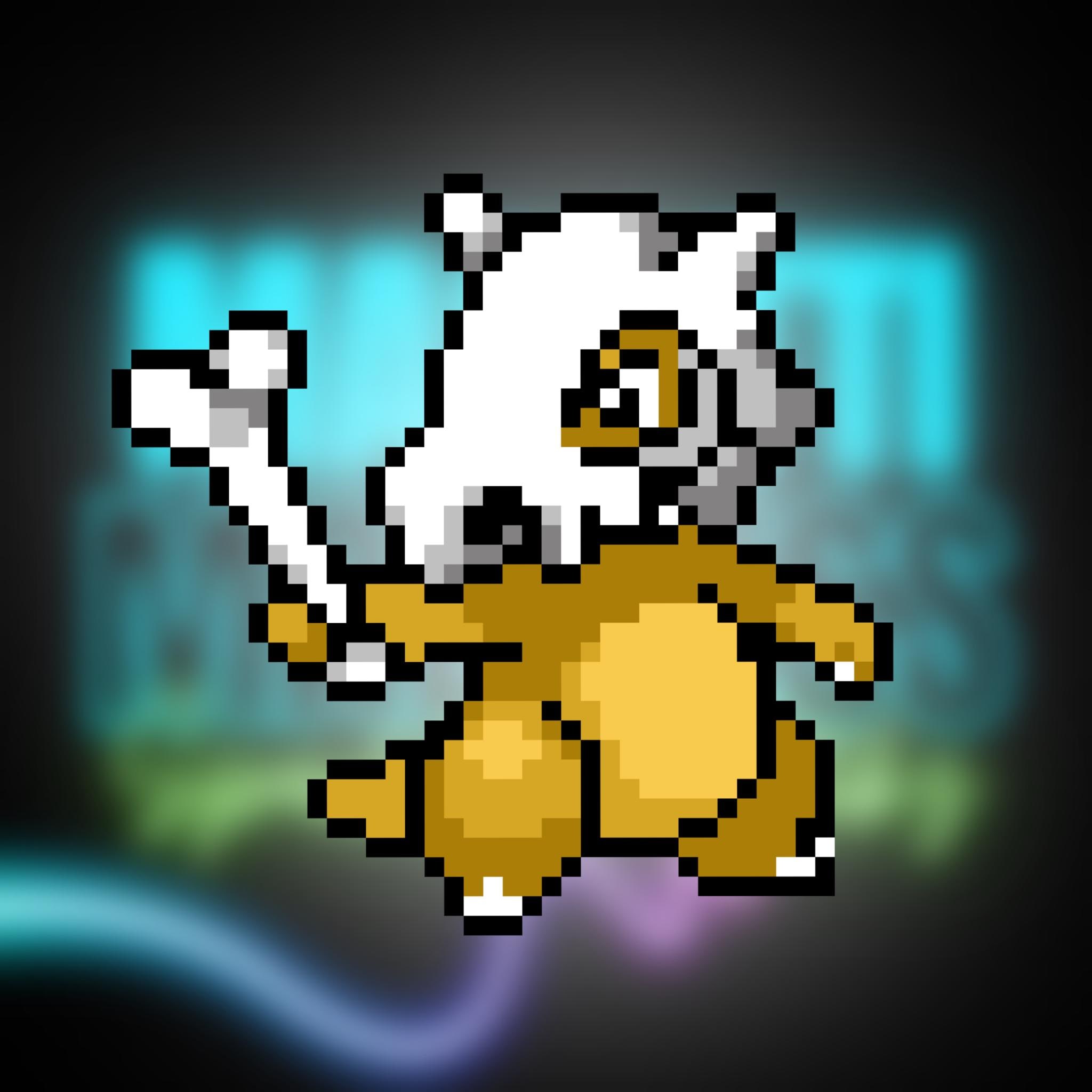 Cubone Pixel Sticker | Retro Nostalgic Pokémon Vinyl Sticker - Etsy