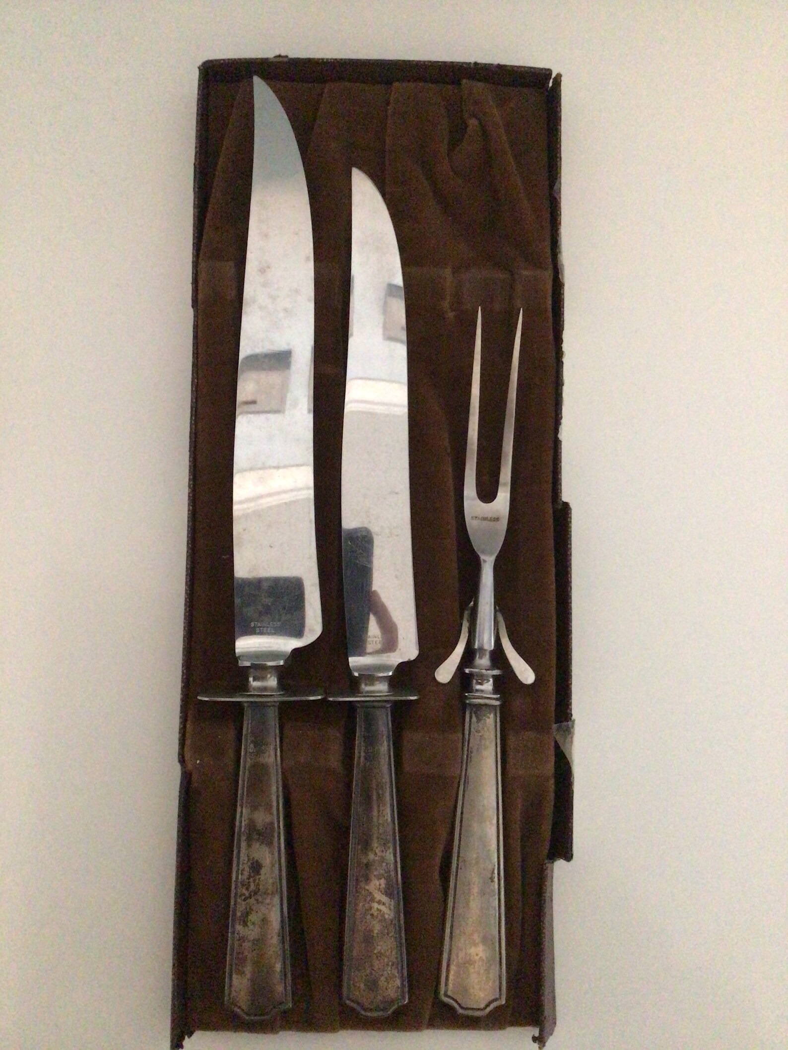 Vintage 3piece Meat Carving Set Etsy