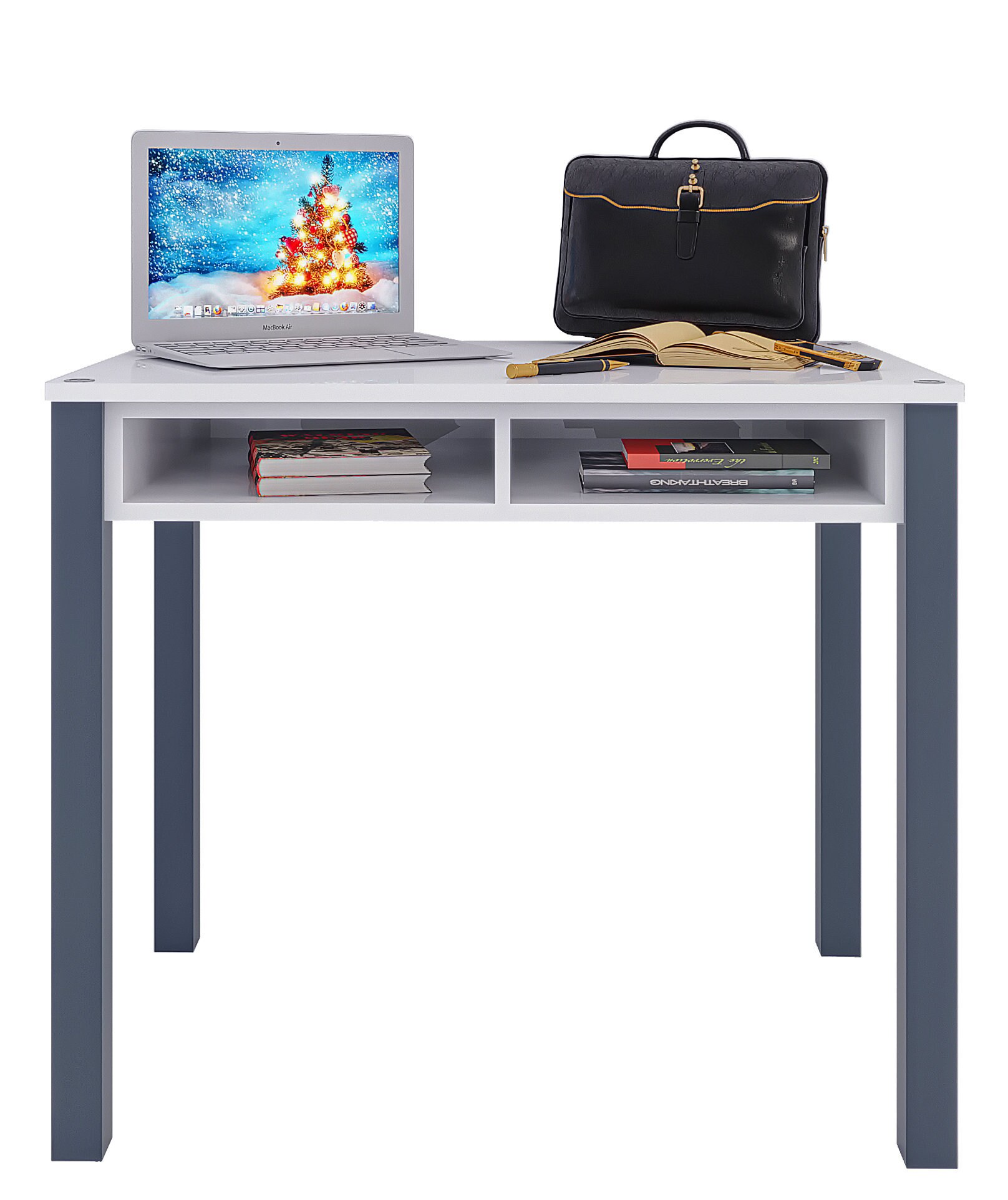 Computer Desk 35 inch with 2 Drawers Home Office Writing Etsy